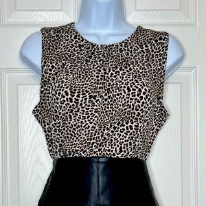NWT CK leopard print sleeveless top